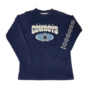 Dallas Cowboys Long Sleeve T Shirt Mens XL Blue NFL Authentic Apparel Y2K